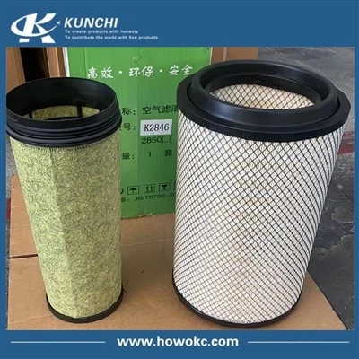 Sinotruk HOWO T5G T7H C7H veoauto mootori õhufilter PU2846 WG9725191102 WG9725191103 K2846 AA90180 AF04305 AF04306